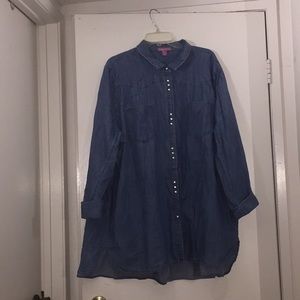 Woman Within - Denim Button Down